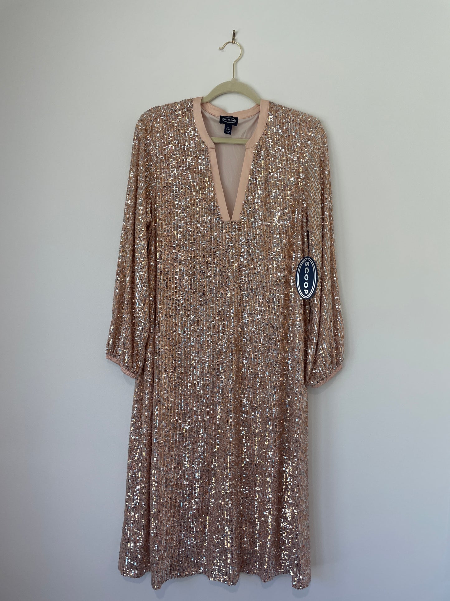 Scoop midi sequins dress Size M / NWT