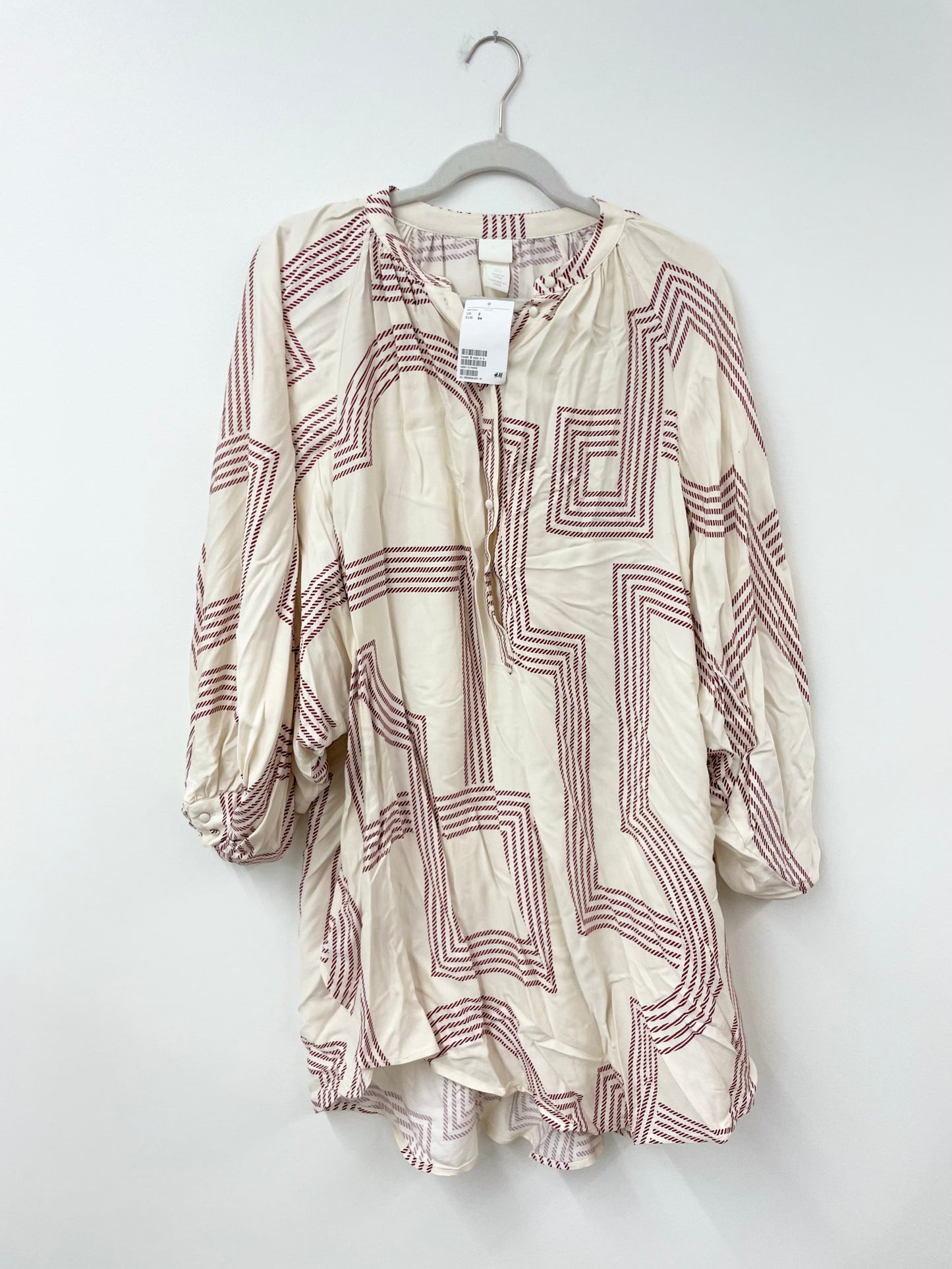 H & M long sleeve mini dress Size 2 / NWT