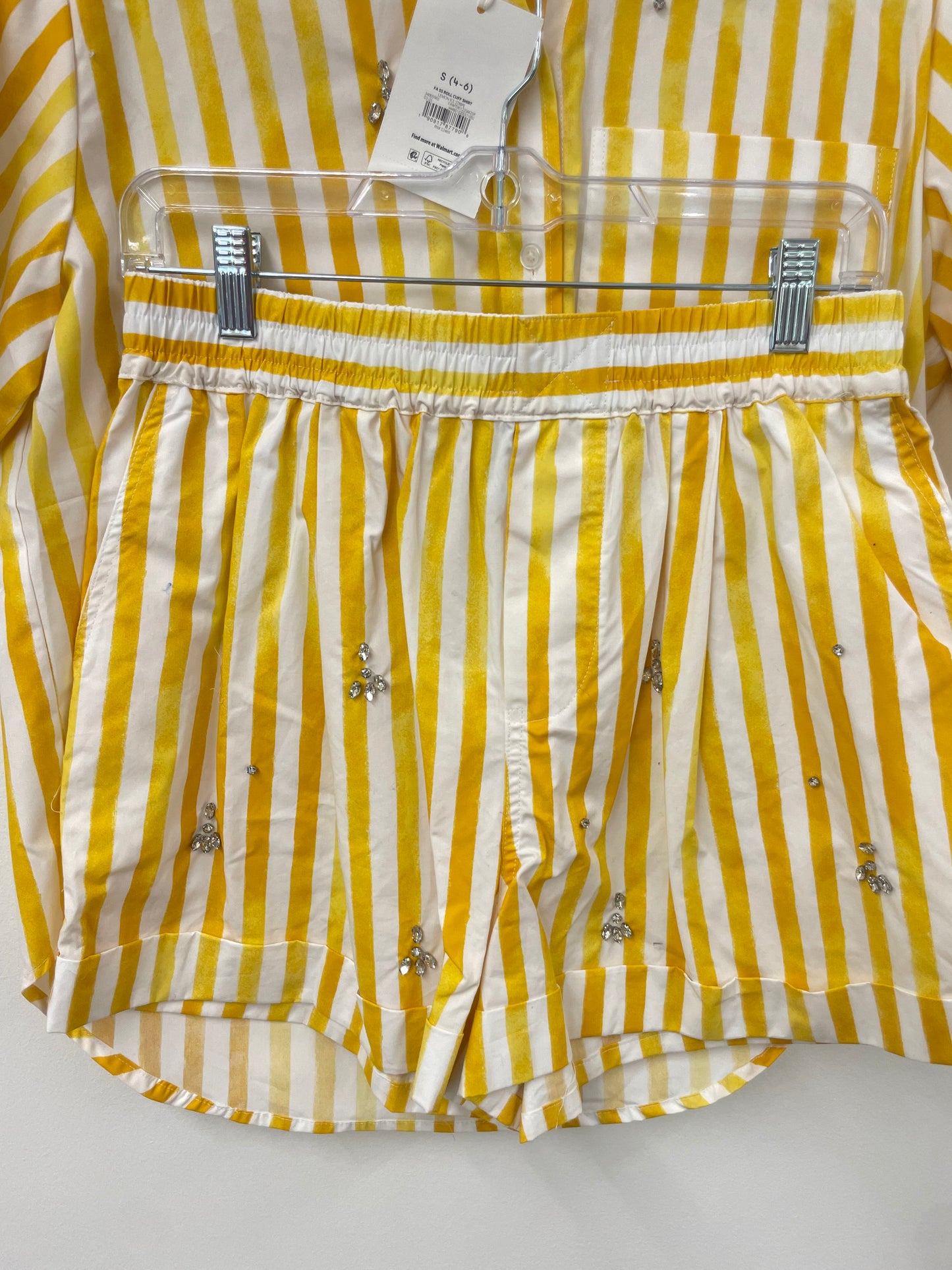 Free Assembly roll cuff shirt set Size S / NWT