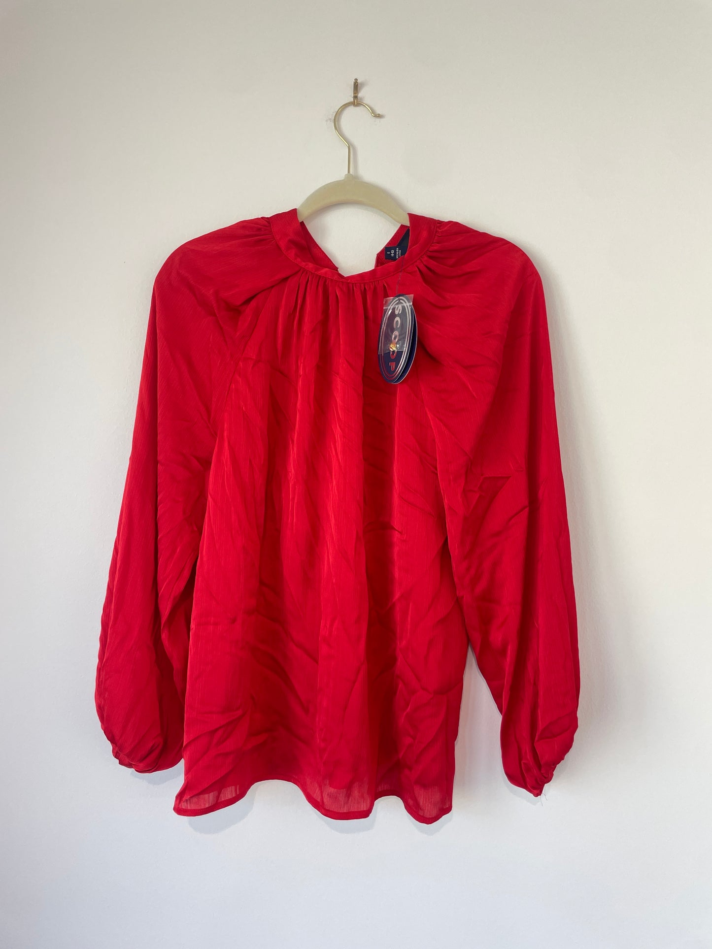 Scoop long sleeve blouse Size S / NWT