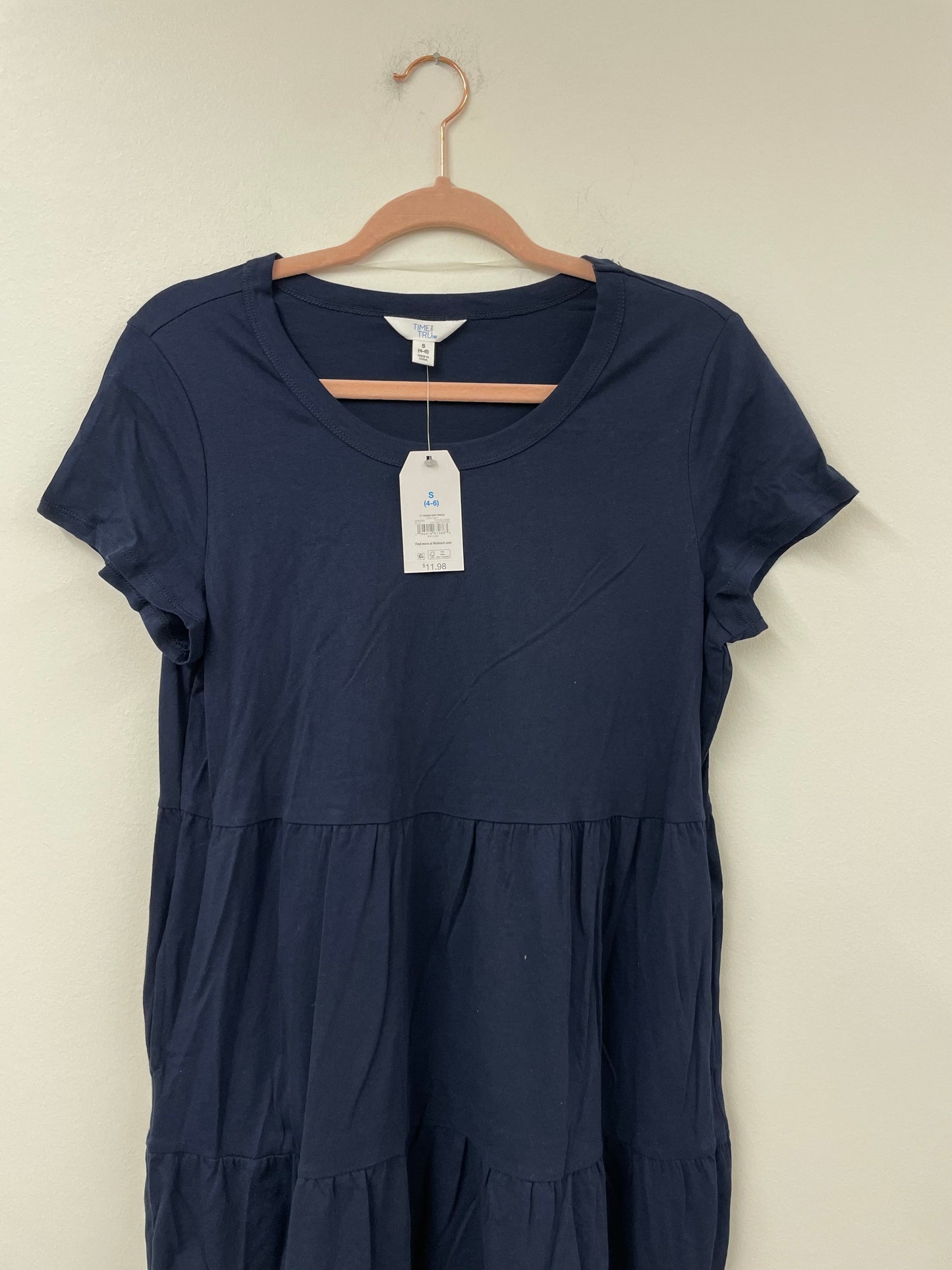 Time and Tru tiered knit mini dress Size S / NWT