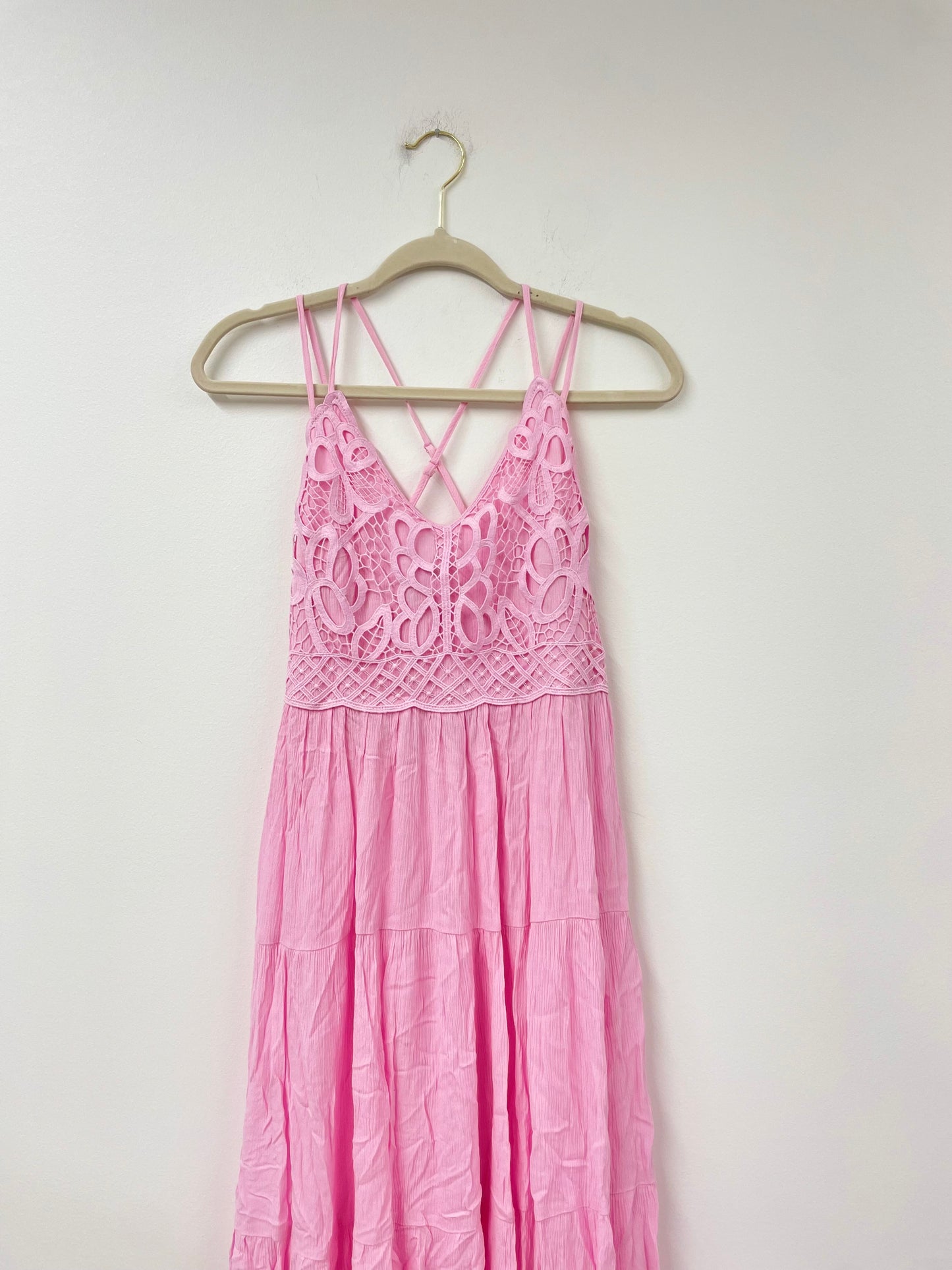 Jessica Simpson crochet top maxi dress Size S /NWT