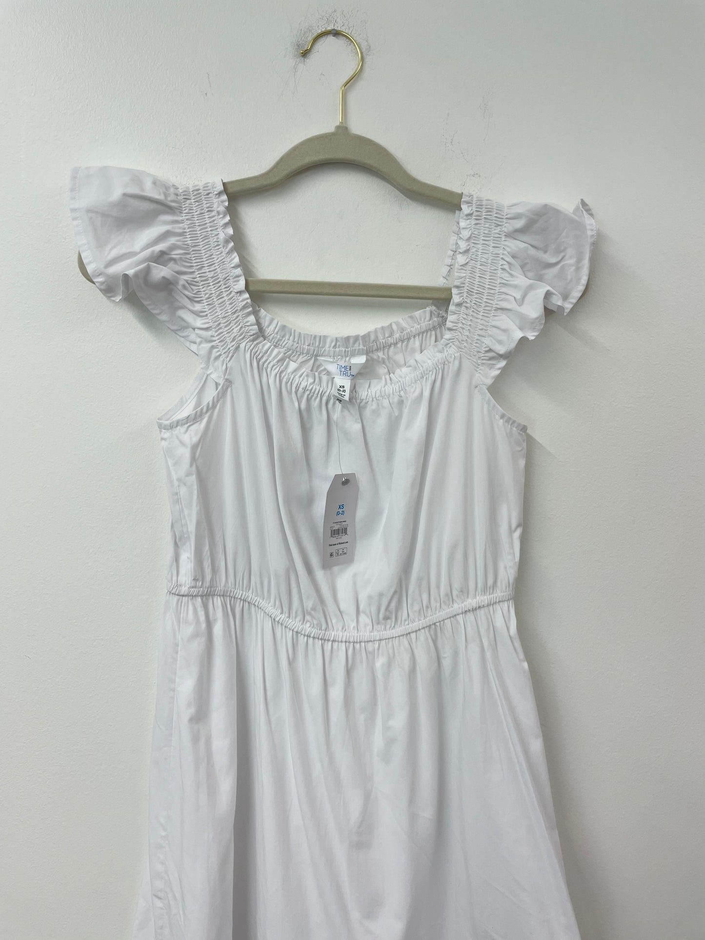 Time and Tru ruffle sleeve with eyelet detail mini dress Size XS/ NWT