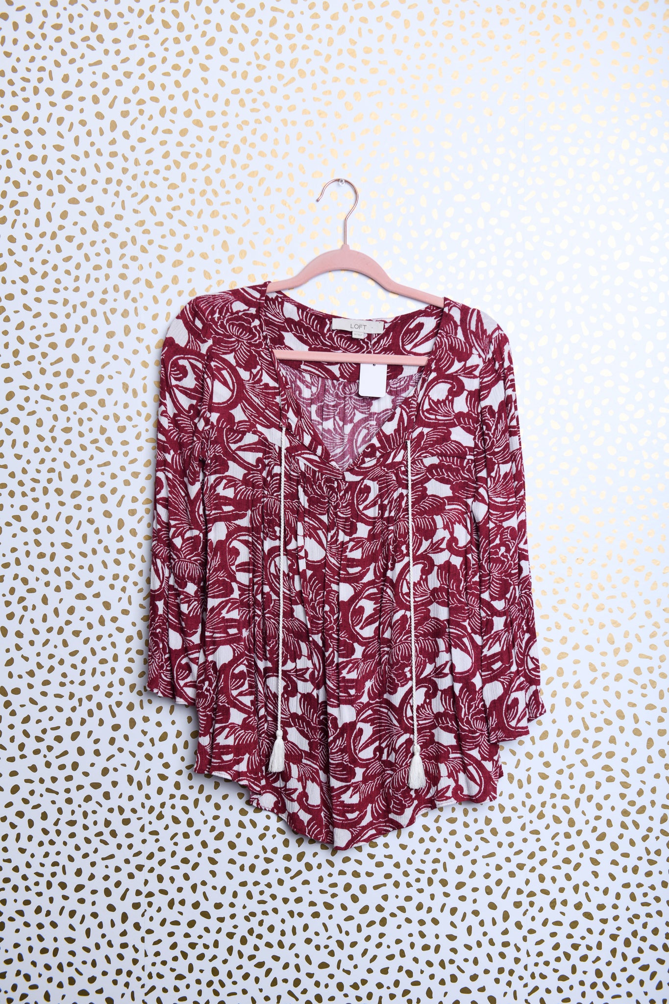Loft long sleeve v neck blouse Size XS \ EUC