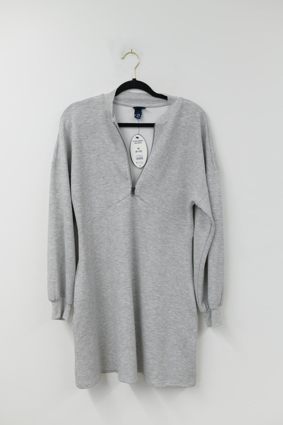 Scoop scuba bomber mini dress Size M /NWT