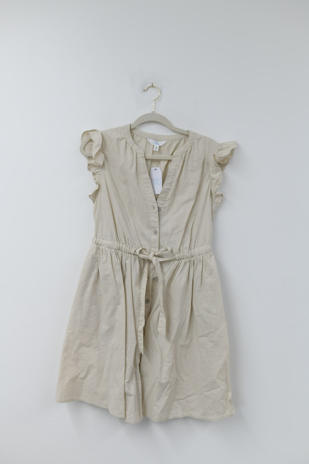 Time and Tru flutter sleeve tie waist mini dress Size S / NWT