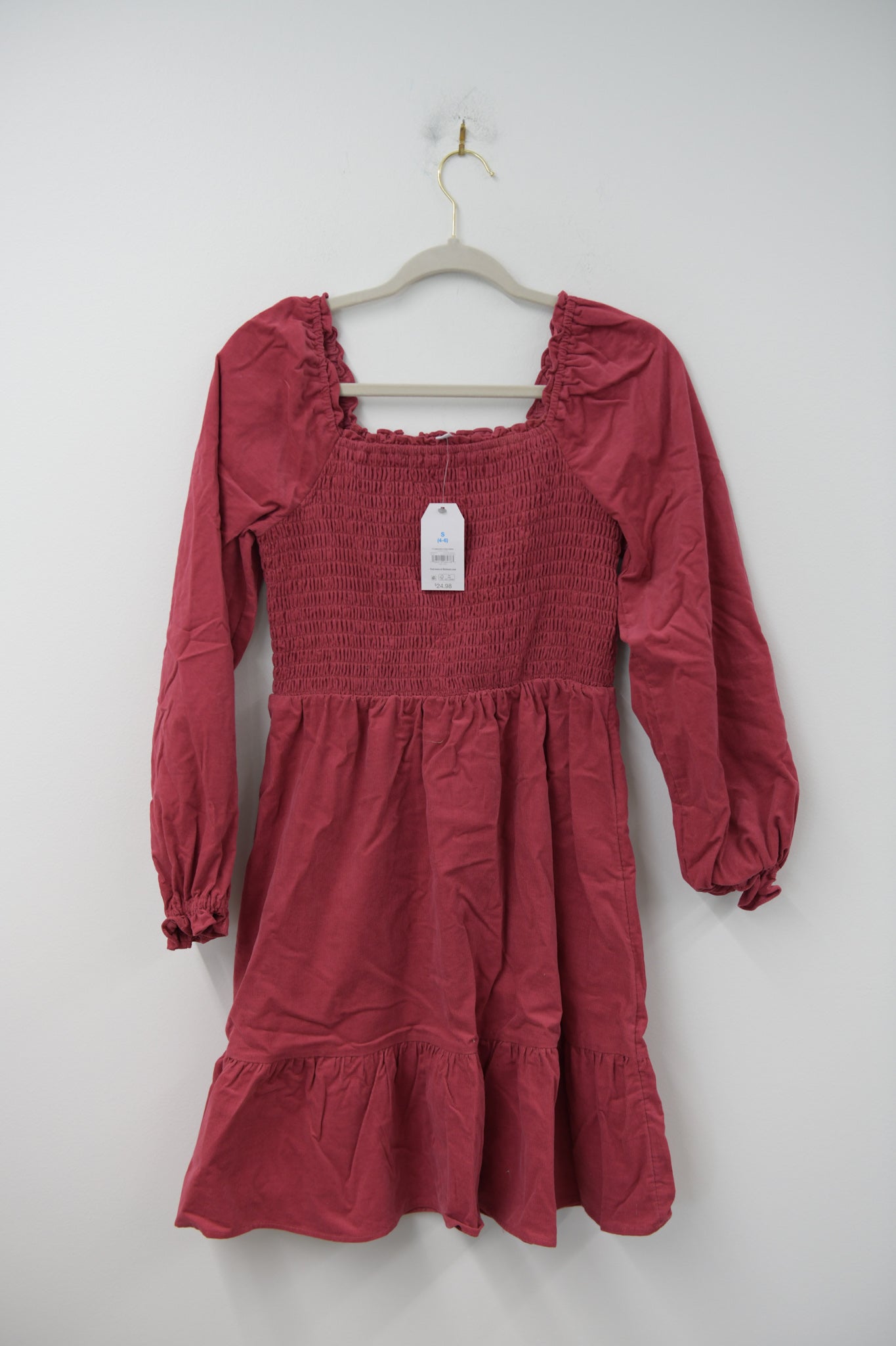 Time and Tru smocked mini dress Size S / NWT