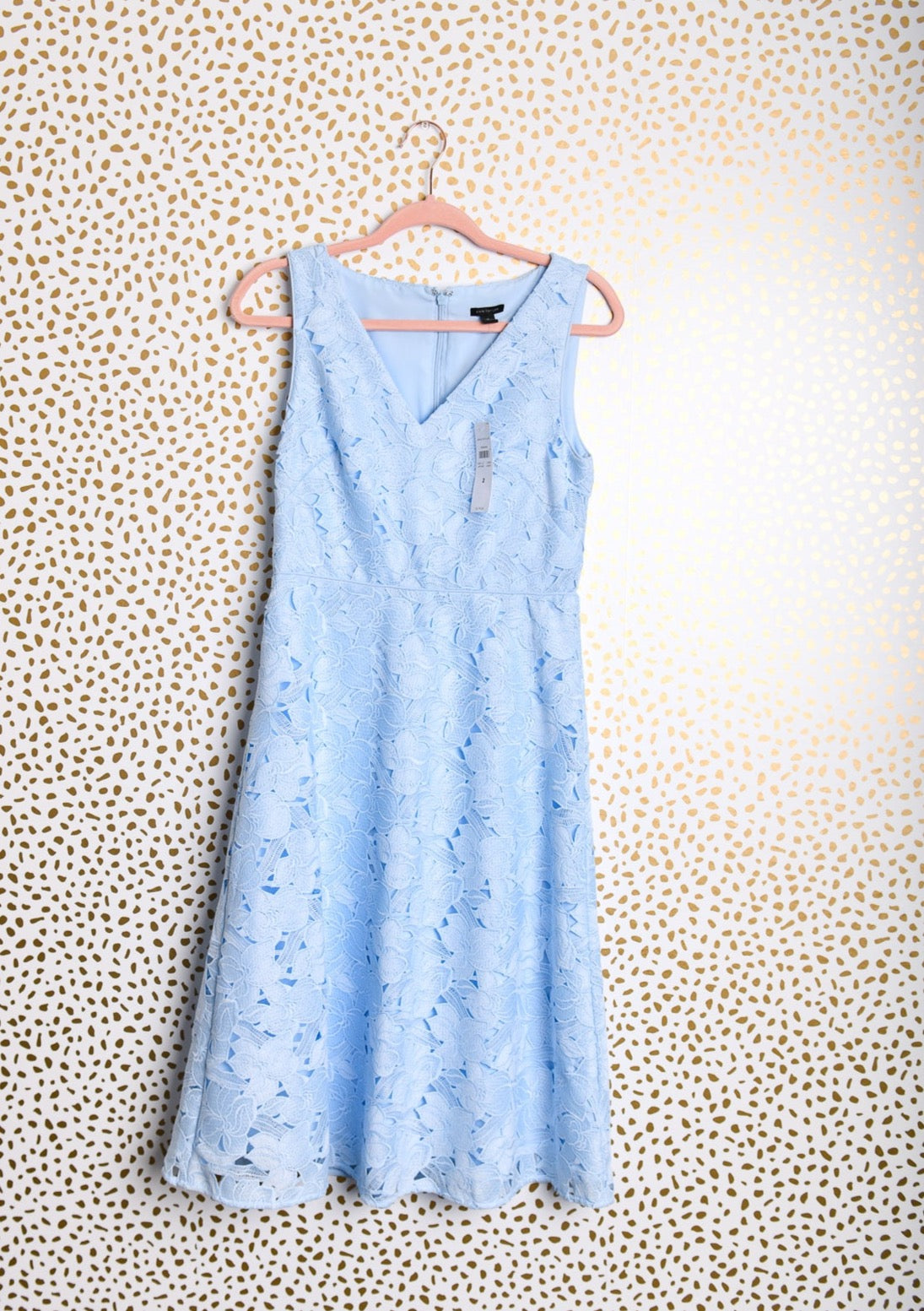 Ann Taylor sleeveless v-neck flare midi dress\2\NWT