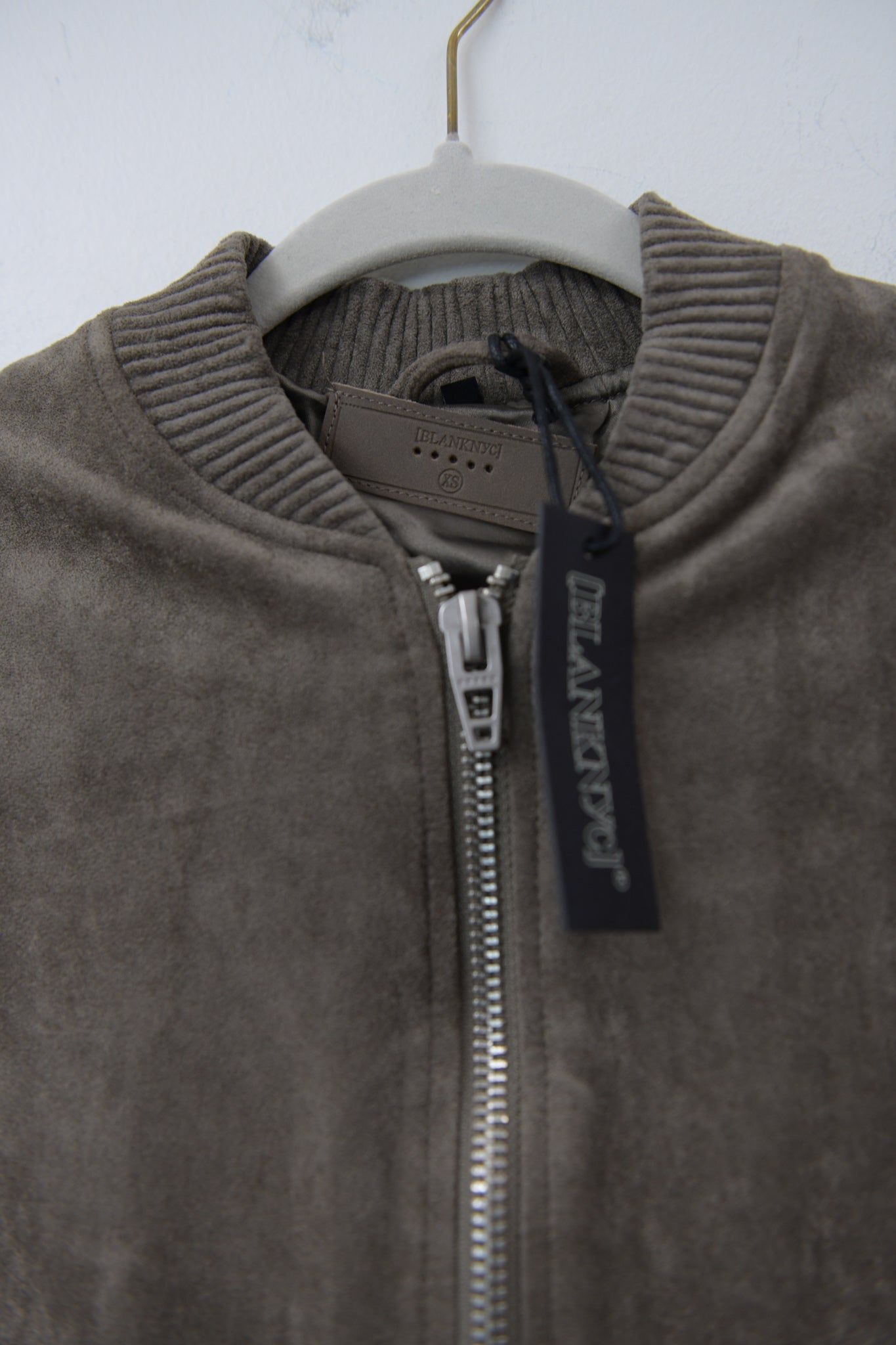 Blank NYC faux suede bomber jacket Size S / NWT