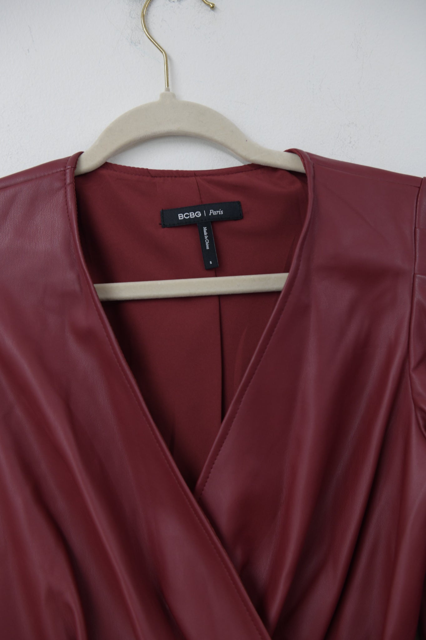 BCBG Paris faux leather mini dress Size S / EUC