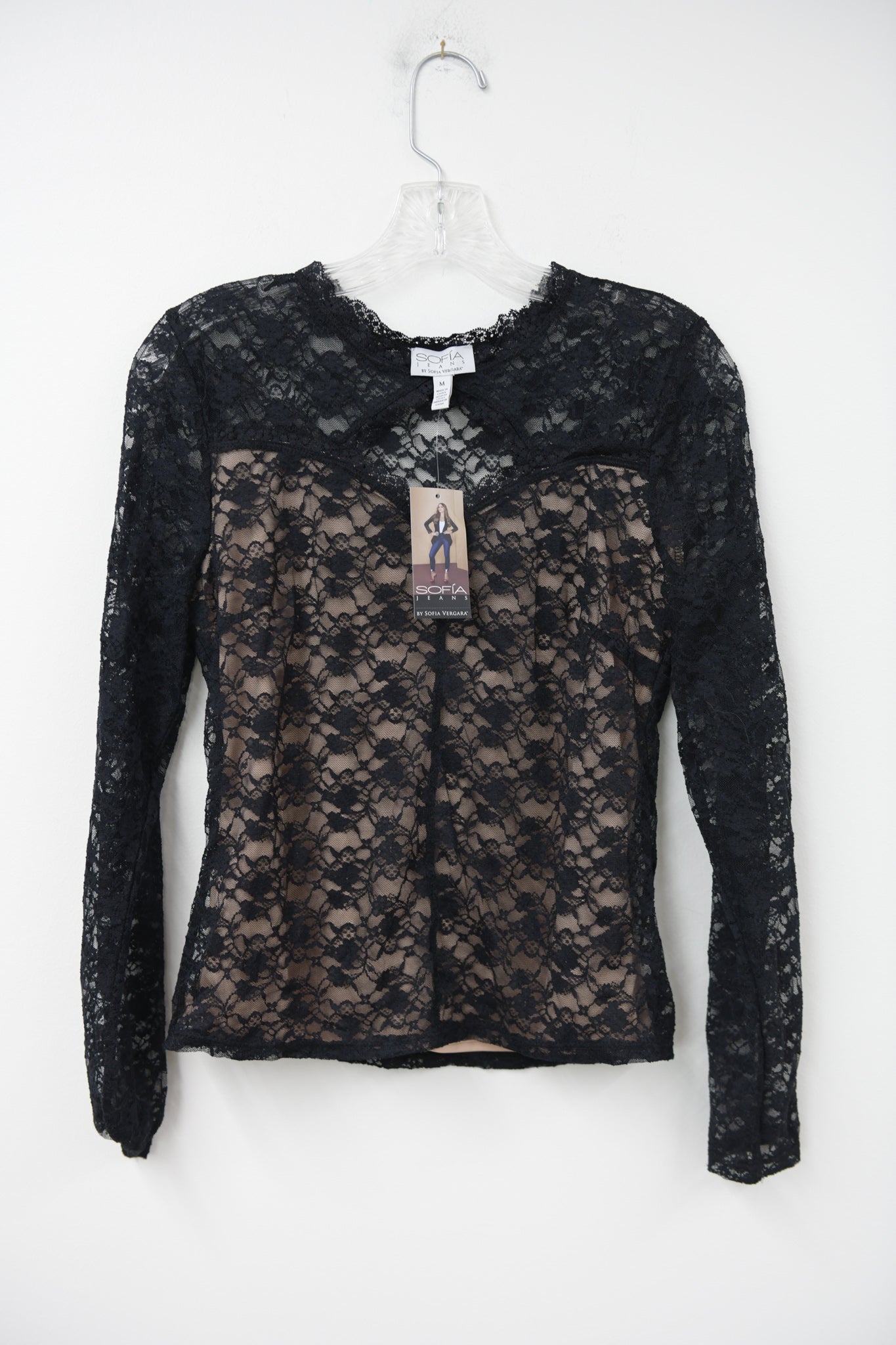 Sofia long sleeve lace top Size M / NWT