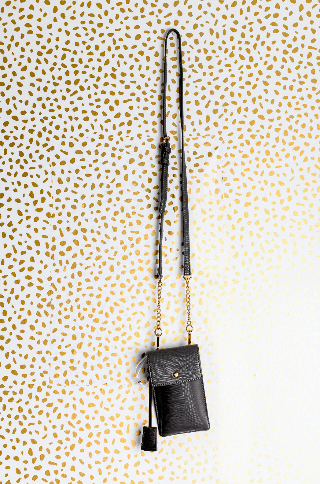 Mali & Lili grey vegan leather tech crossbody bag
