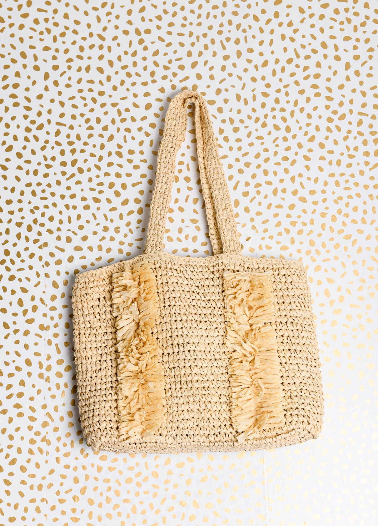Woven straw bag