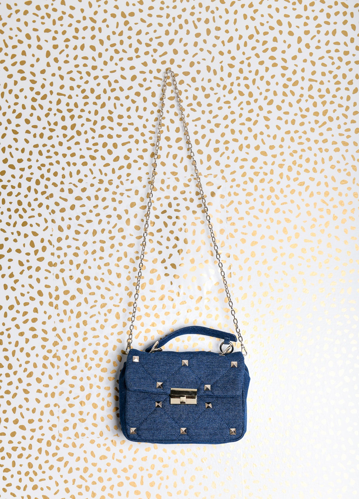 White House Black Market quilted stud crossbody bag