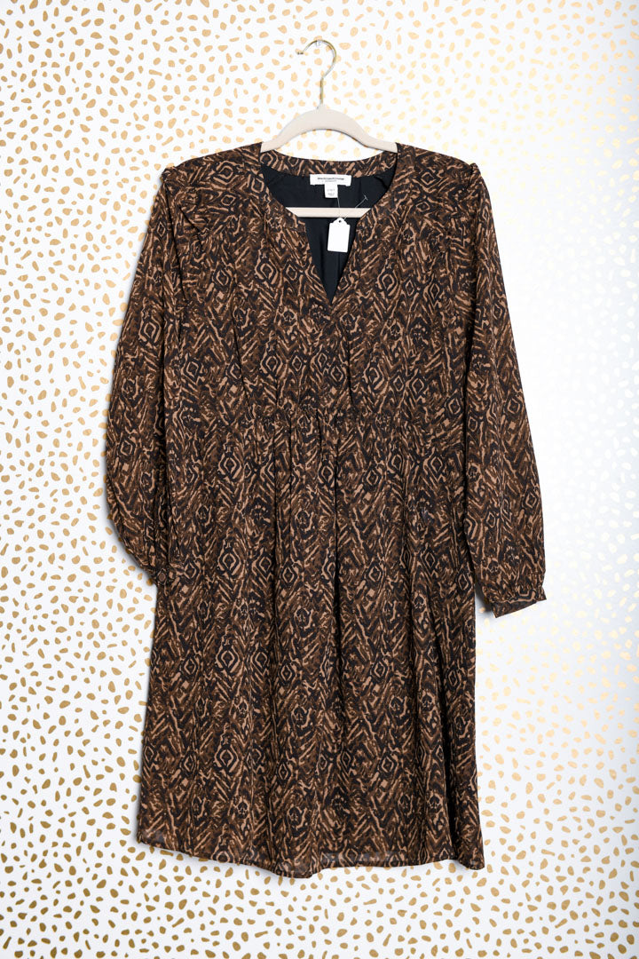 Beach Lunch Lounge long sleeve mini dress Size S/ EUC