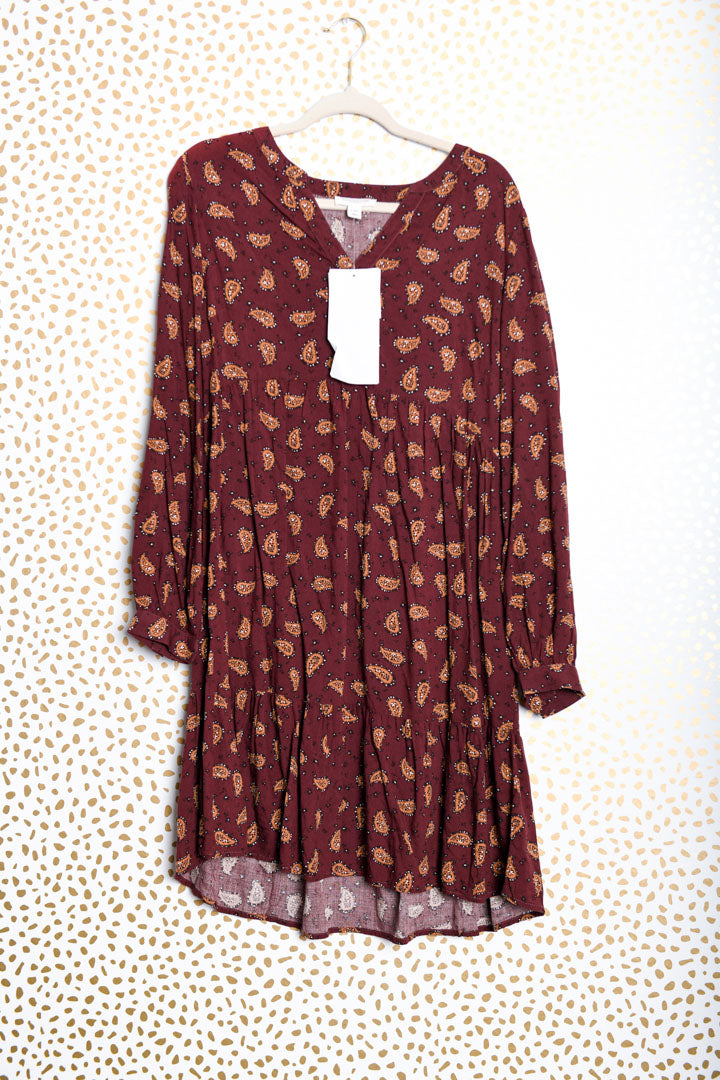 Beach Lunch Lounge long sleeve dress Size S/EUC
