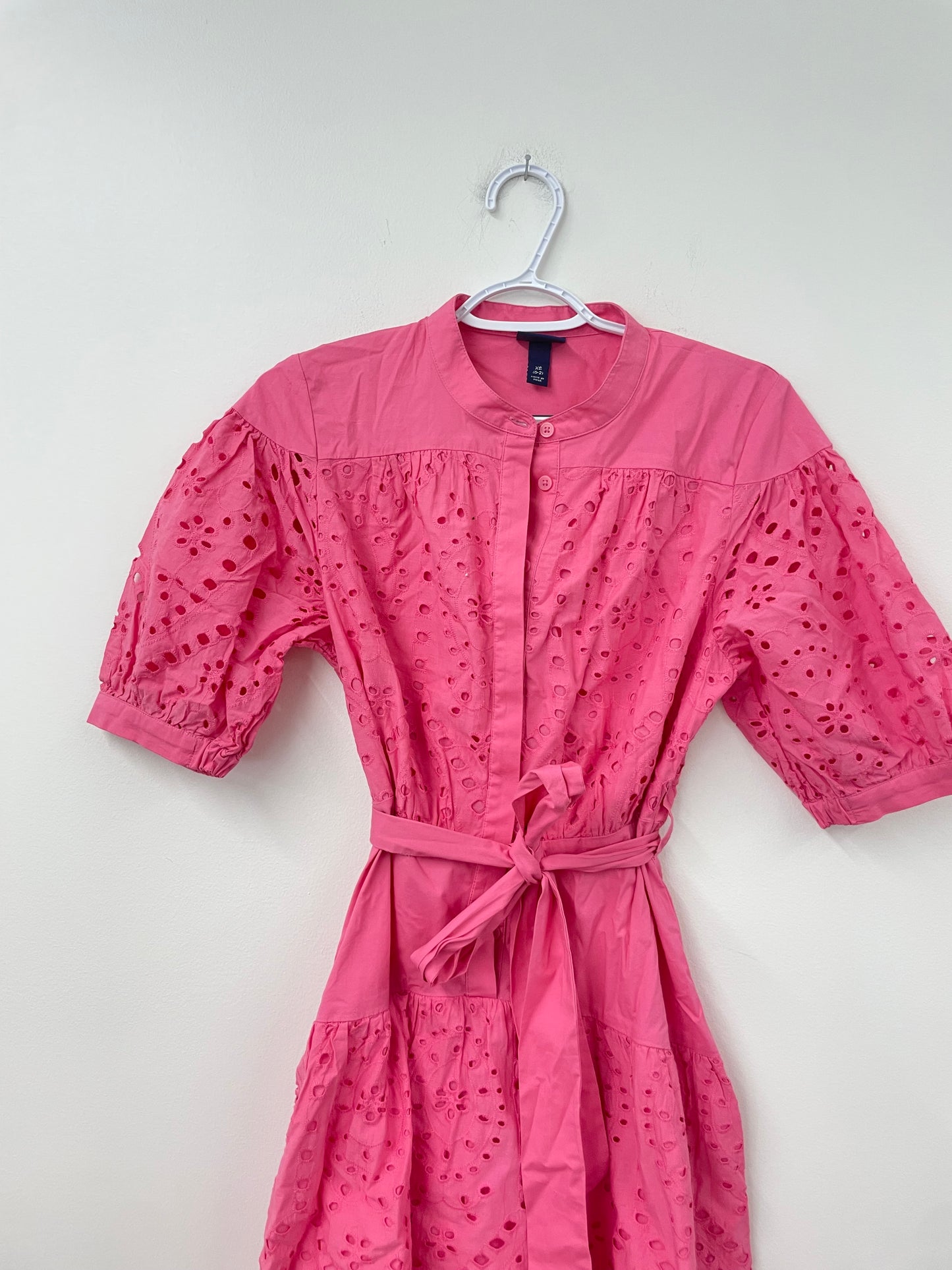 Scoop eyelet tie waist mini dress Size XS / EUC
