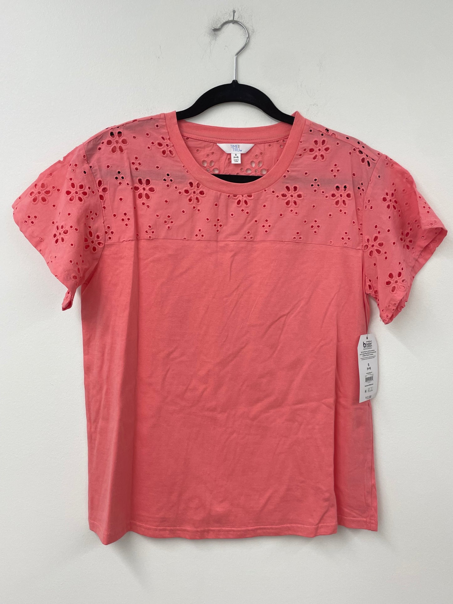 Time and Tru mixed media top Size S / NWT