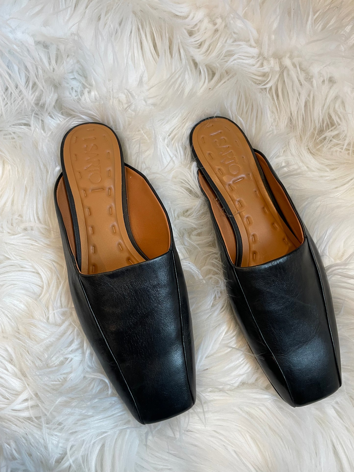 Sarto black slip on flats Size 8