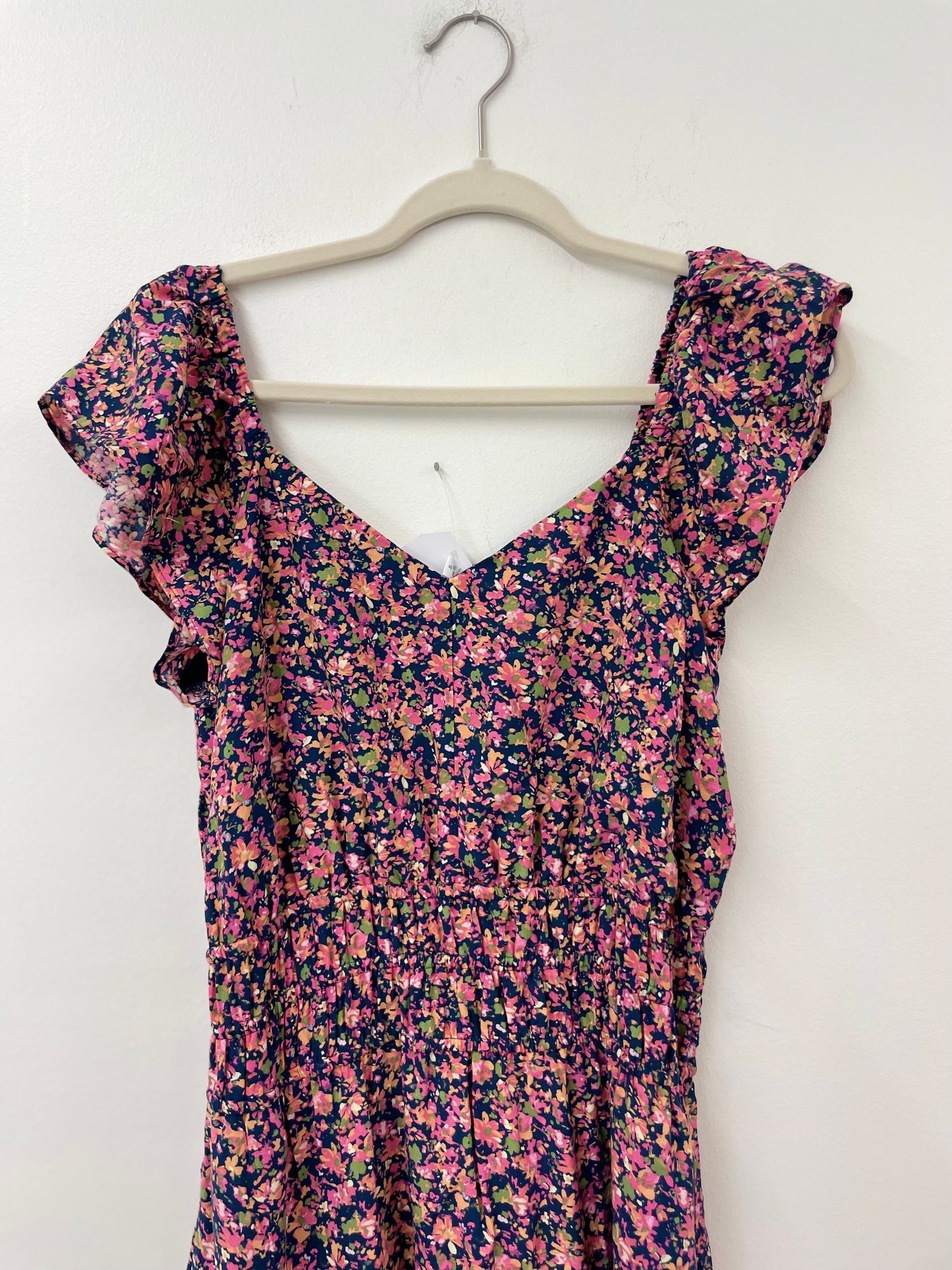 Time and Tru ruffle sleeve smocked waist midi dress Size S / NWT