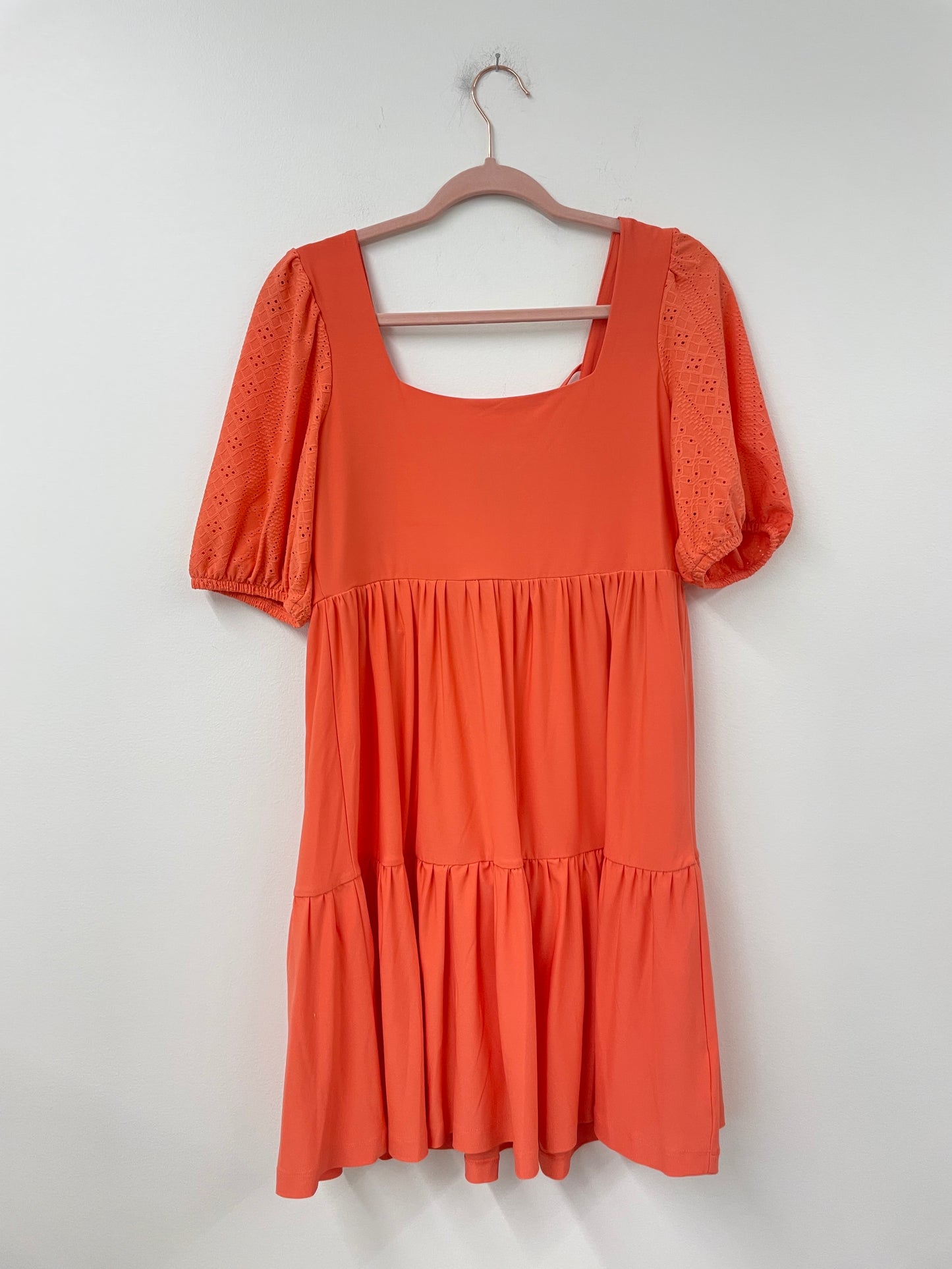 BCBG Paris eyelet sleeve babydoll mini dress Size S / NWT