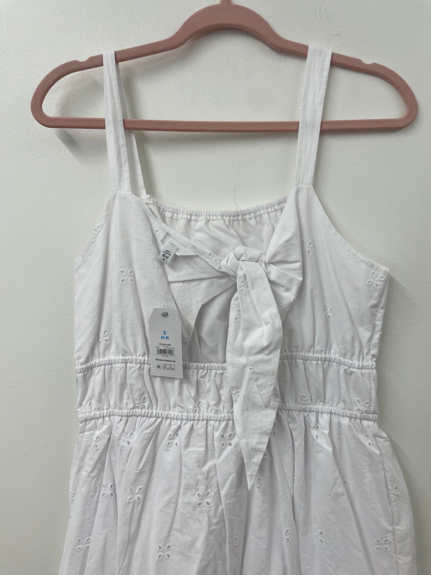 Time and Tru eyelet tie back midi dress Size S / NWT