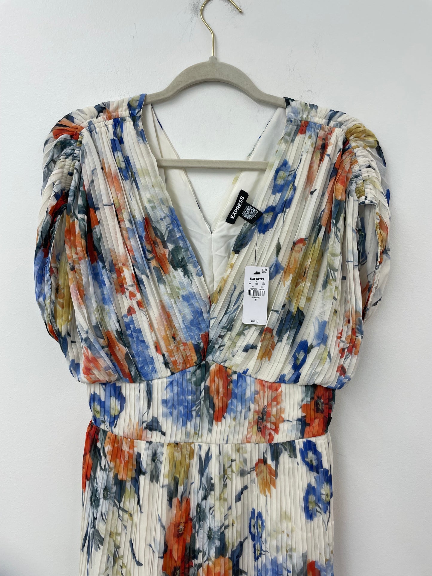 Express draped pleated maxi dress Size S / NWT