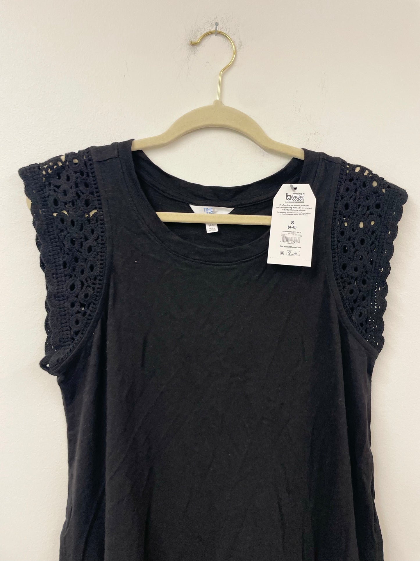 Time and Tru crochet sleeve mini dress Size S / NWT