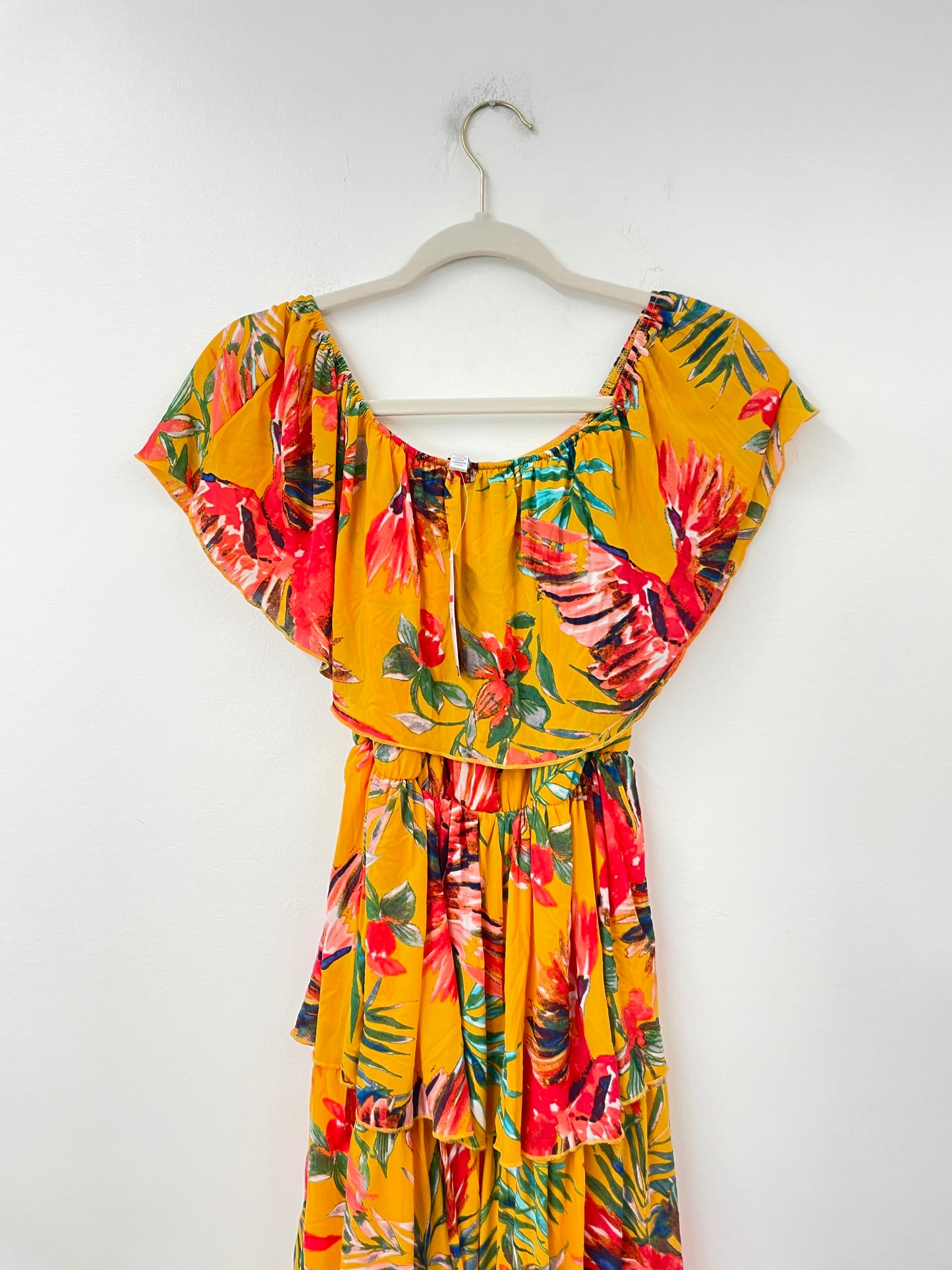 Sofia tiered knit off the shoulder midi dress Size XS /NWT