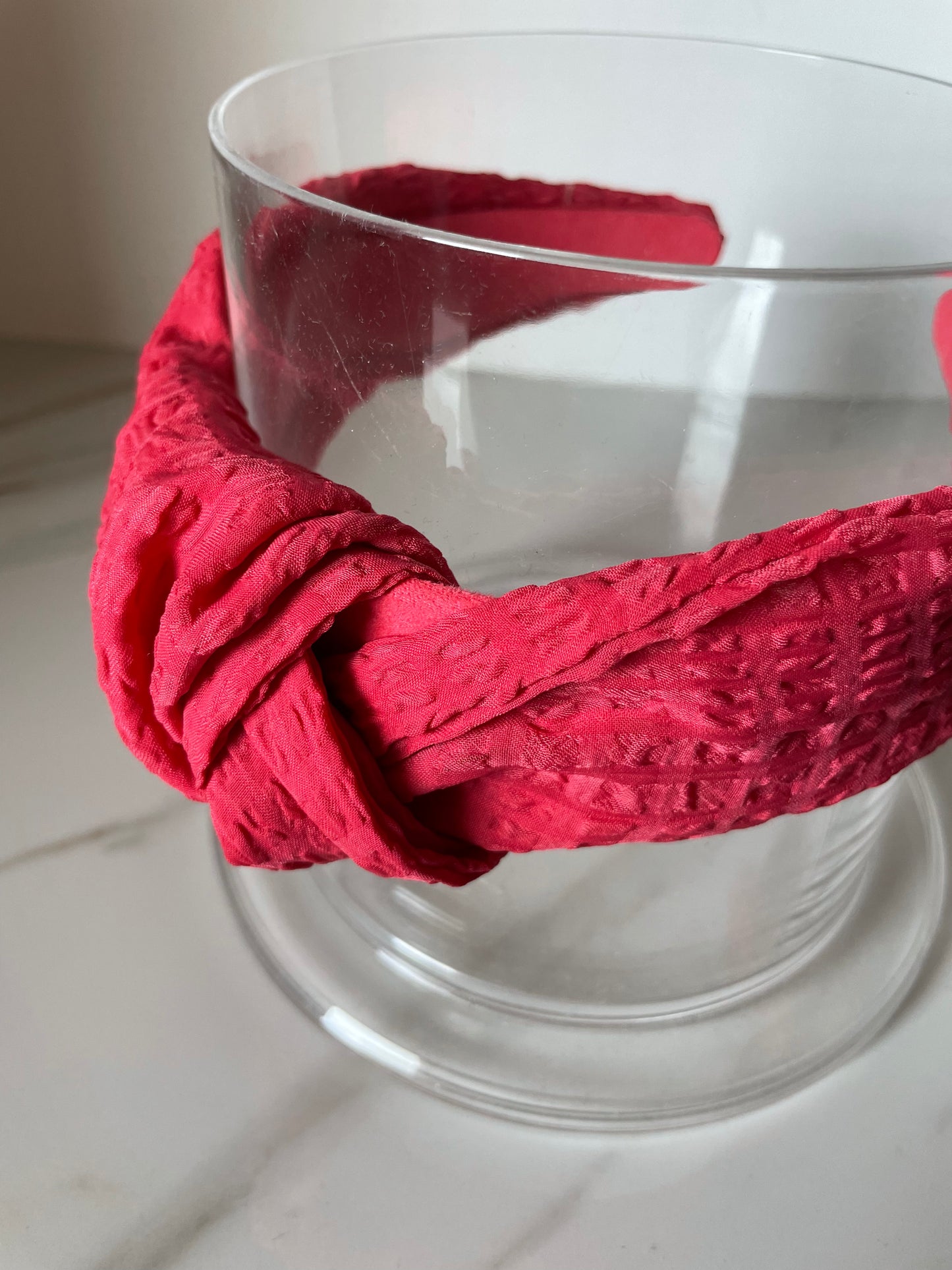 Hot pink knotted headband