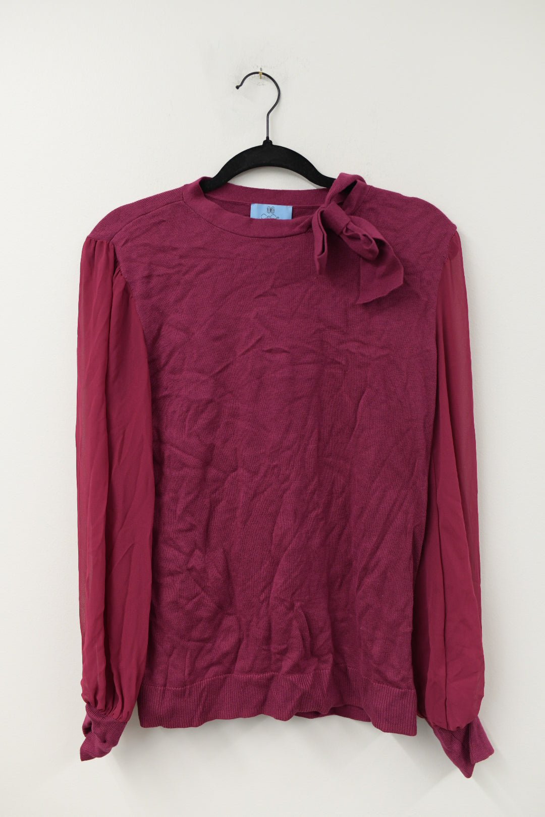 Cece tie neck sweater Size M/ NWT