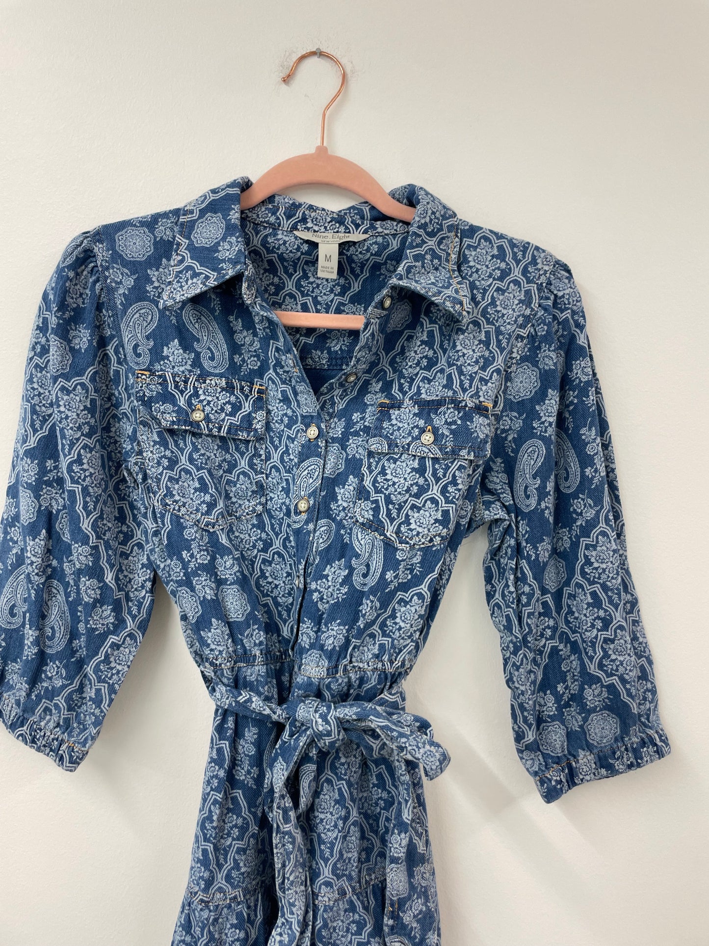 Nine Eight 3/4 sleeve midi dress Size M / EUC