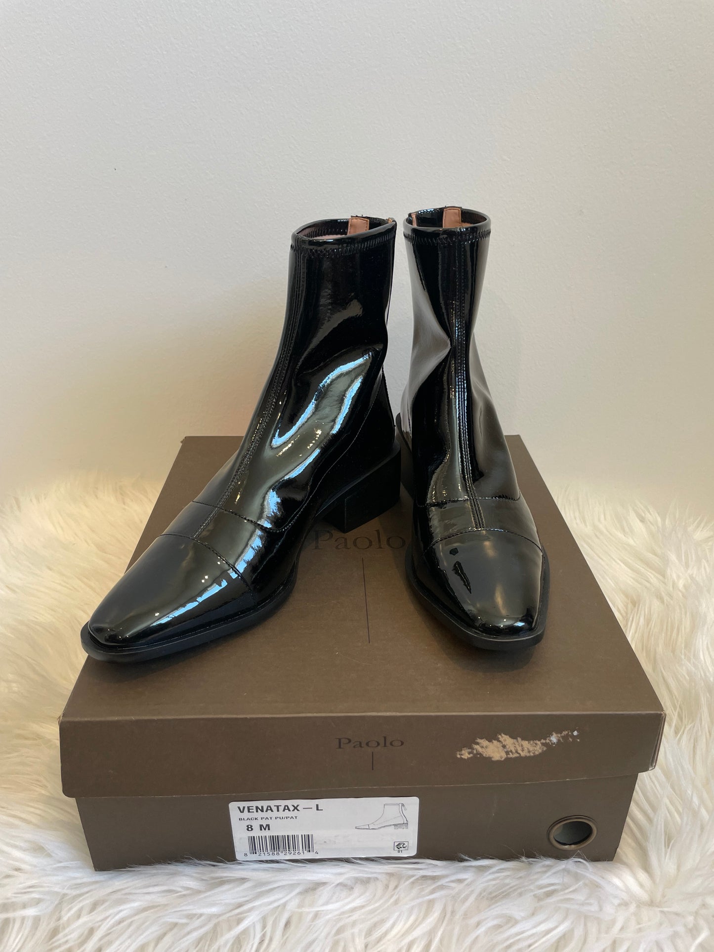 Paolo black Venatax booties Size 8