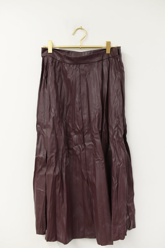 Scoop pleather pleated midi skirt Size S / EUC