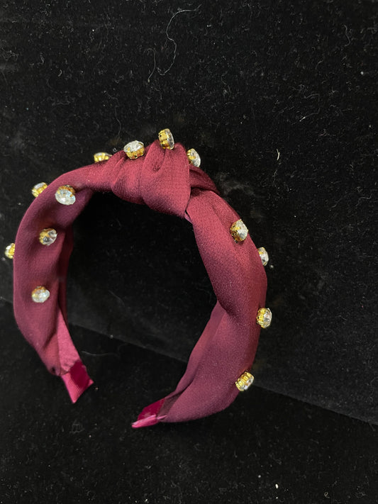 knotted headband with jewel detail