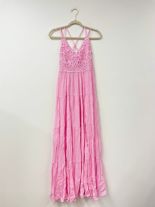 Jessica Simpson crochet top maxi dress  Size S /NWT