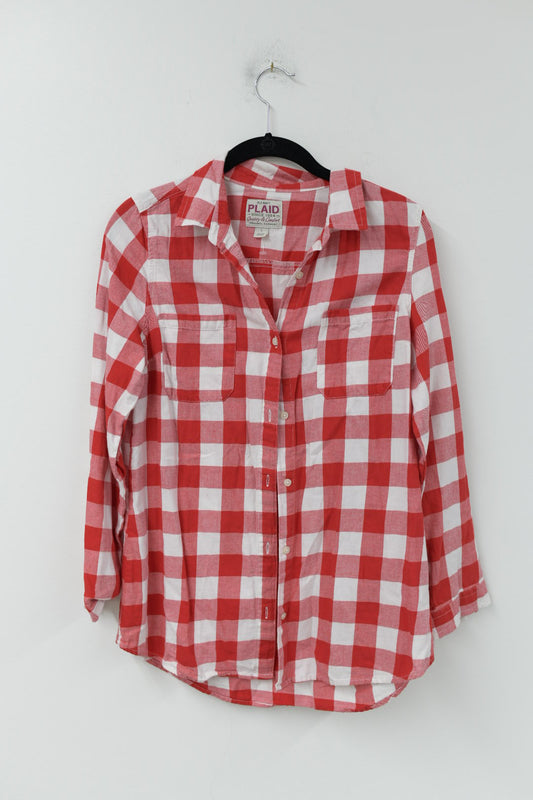 Old Navy button up plaid shirt Size S / EUC