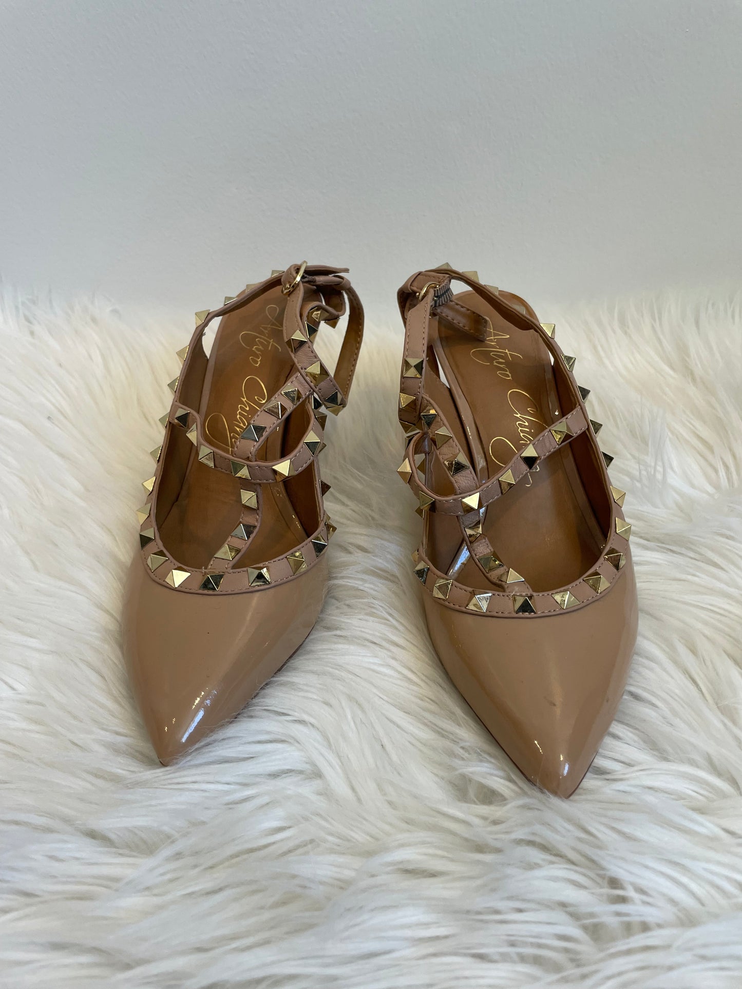 Arturo Chiang studded ankle strap heels Size 7.5