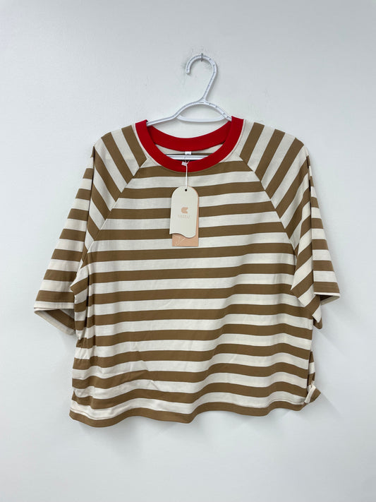Amazon stripped tee Size M /NWT