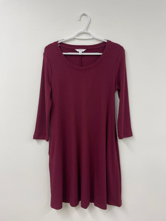 Time and Tru ribbed 3/4 sleeve mini dress  Size S /EUC