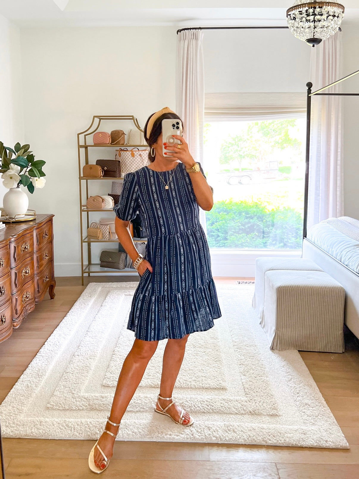 Time and Tru mini dress with tie back Size  S / EUC