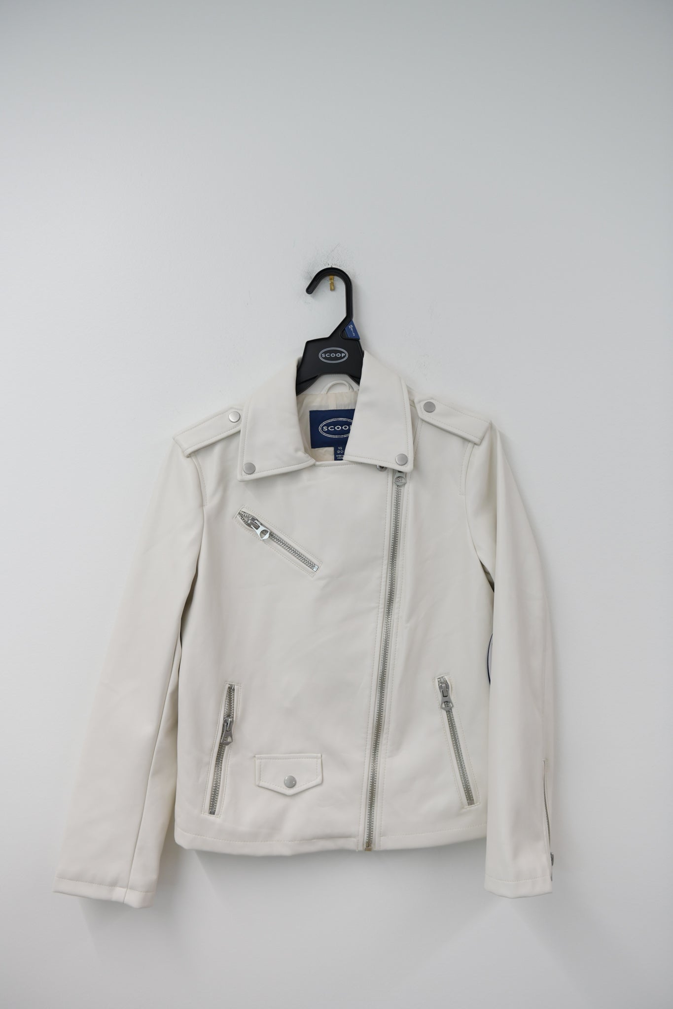 Scoop faux leather moto jacket Size XS / NWT