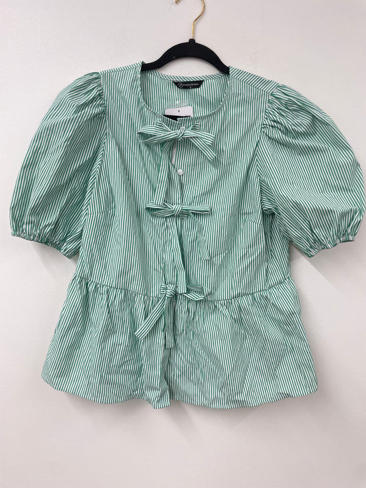 PRETTYGARDEN Women's Bow Front Top with Puff Sleeves Sizes S / NWT