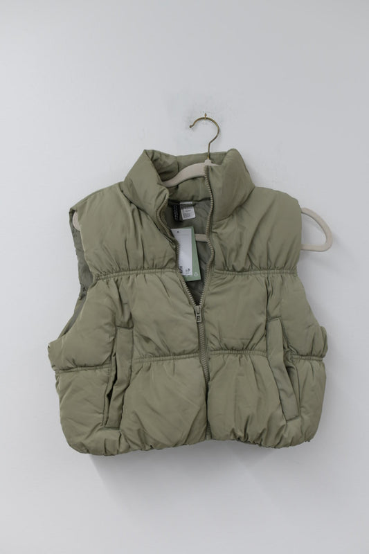 DIVIDED H&M crop puffer vest Size S /NWT