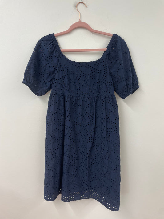 Time and Tru eyelet puffed sleeve mini dress Size S /EUC