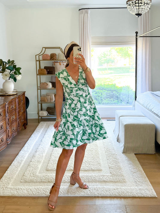 Scoop v-neck poplin mini dress Size S / NWT