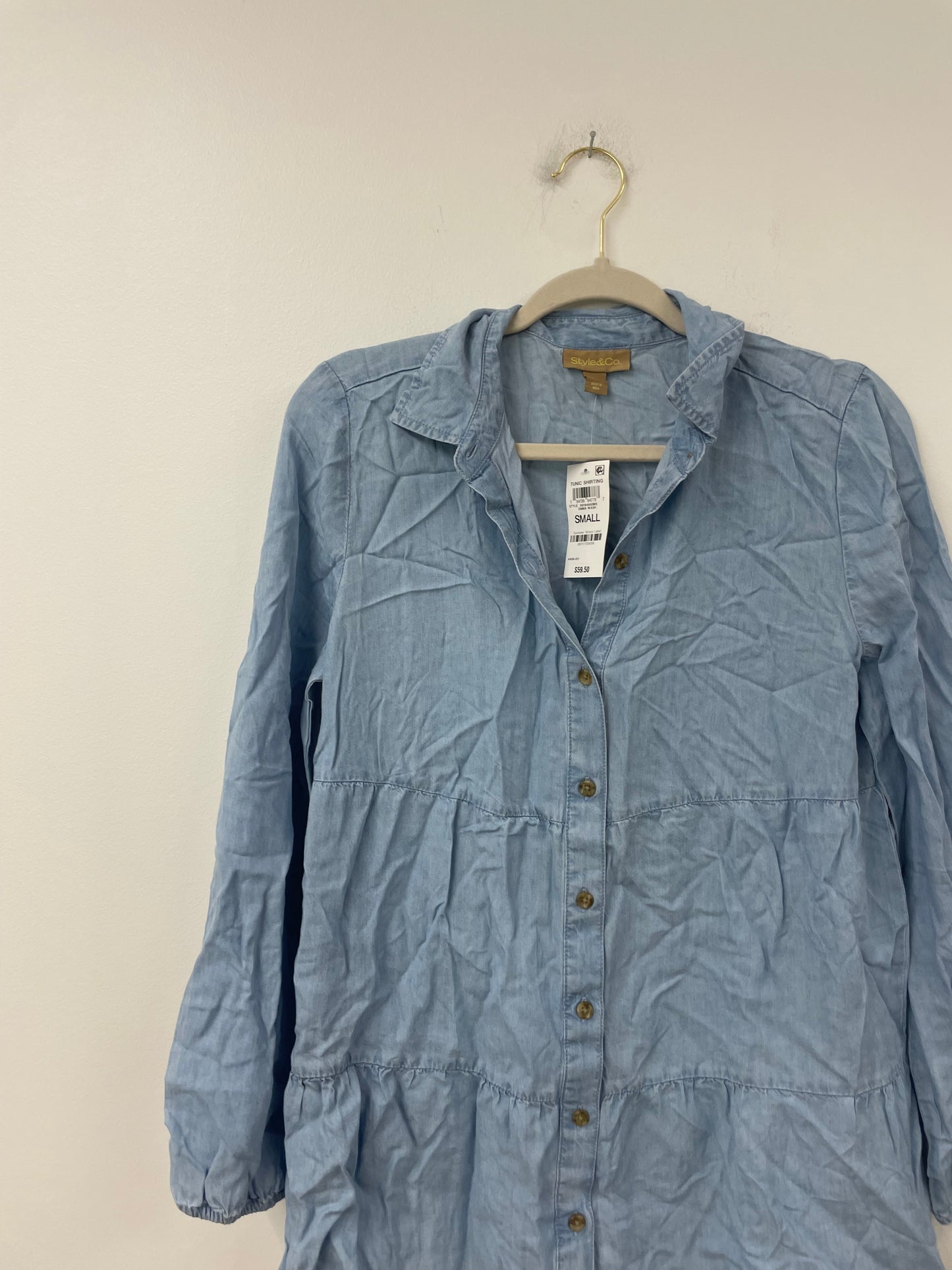 Style & Co. long sleeve tunic shirt  Size S / NWT