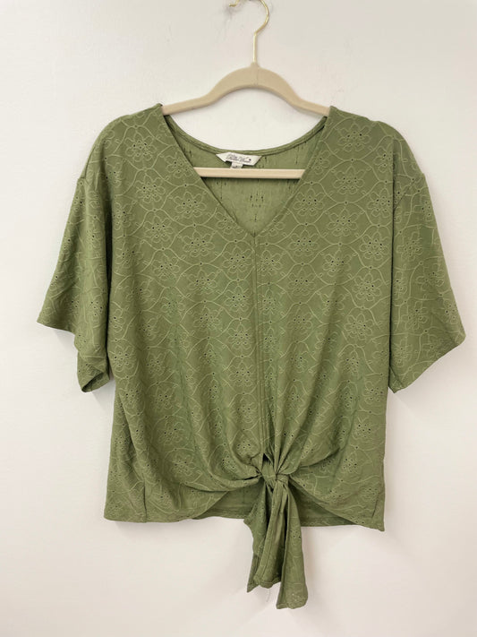 Pioneer Woman tie front top Size S / EUC