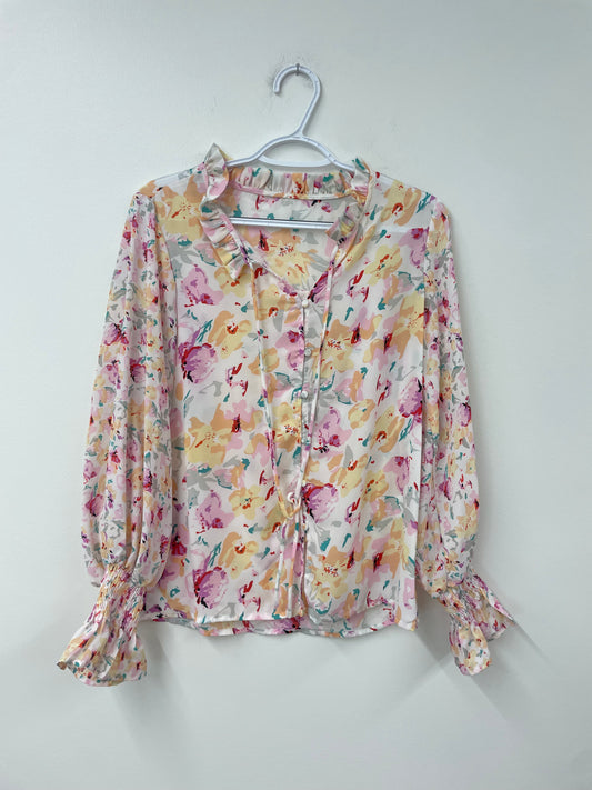 Amazon long sleeve blouse Size S /NWT