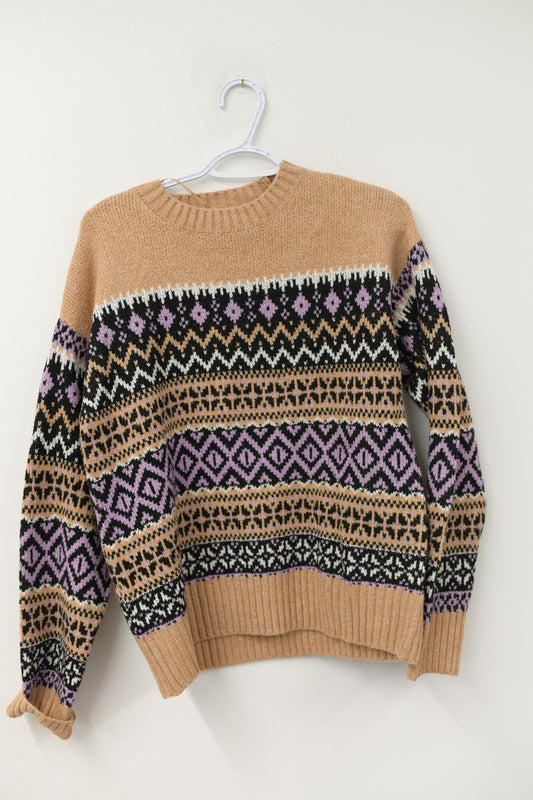 Time and Tru fair isle sweater Size S \EUC